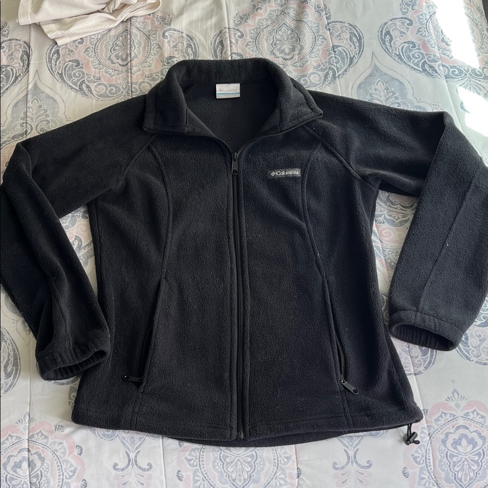 Columbia Black Women's Full-Zip Teddy Fleece Jacket